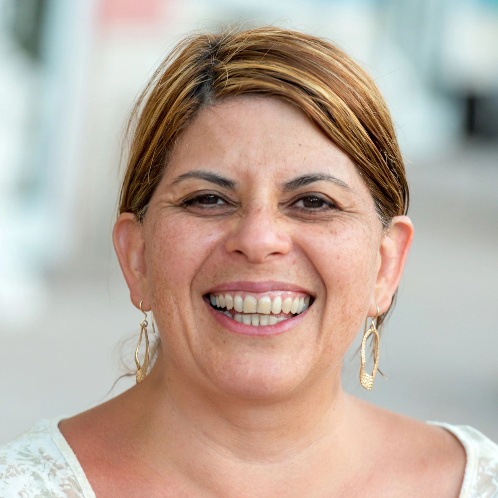 Portrait of happy customer